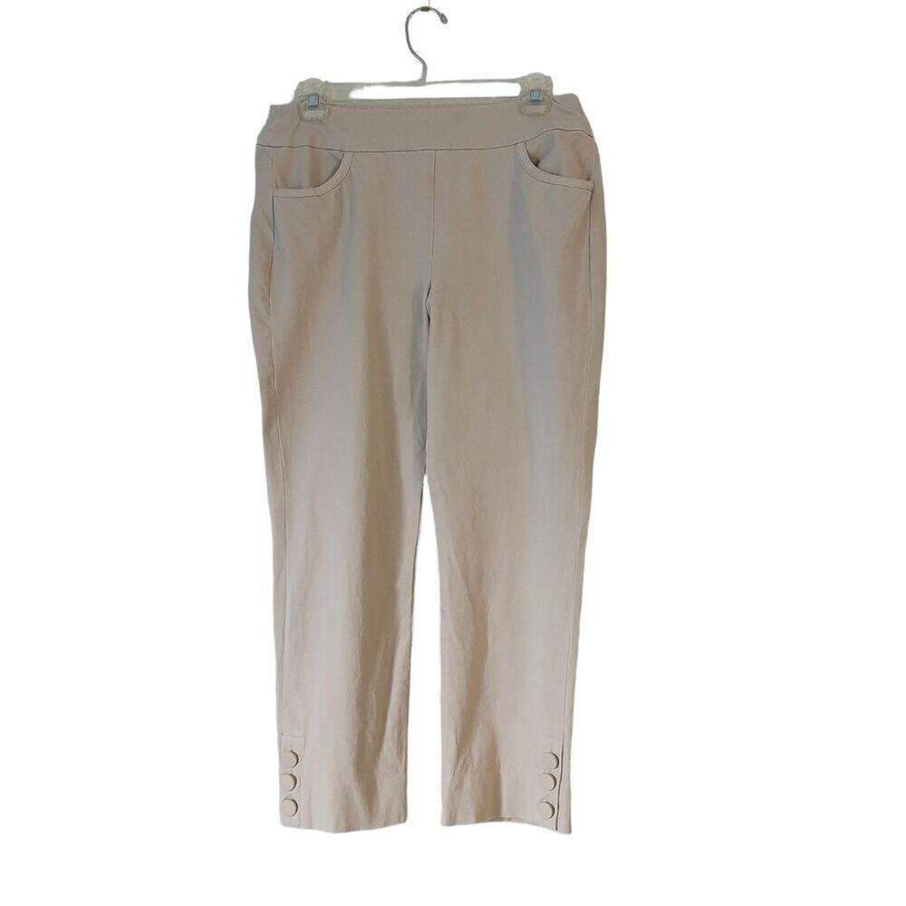 Soft Surroundings Tan Pants Women Size Small Casual Preppy Pockets
